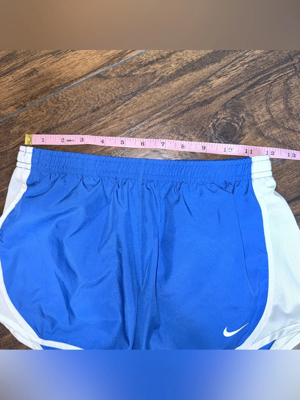 Nike Royal Blue Girls' Running Shorts with White Trim